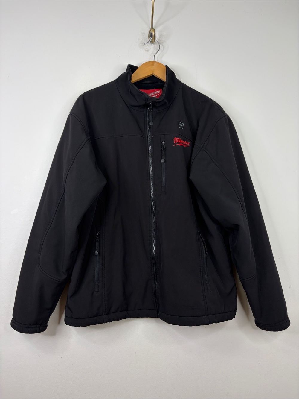 Milwaukee M12 Heated Jacket Mens Large Black Softshell Fleece Lined NO BATTERY